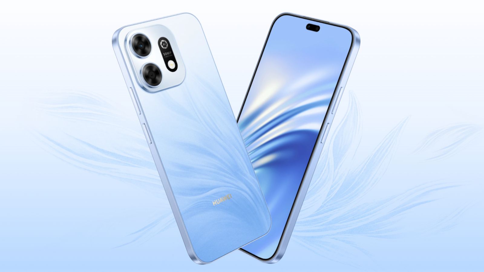 Huawei Enjoy 100 Pro front and back design showcased in blue Huawei Enjoy 100 Pro front and back design showcased in blue