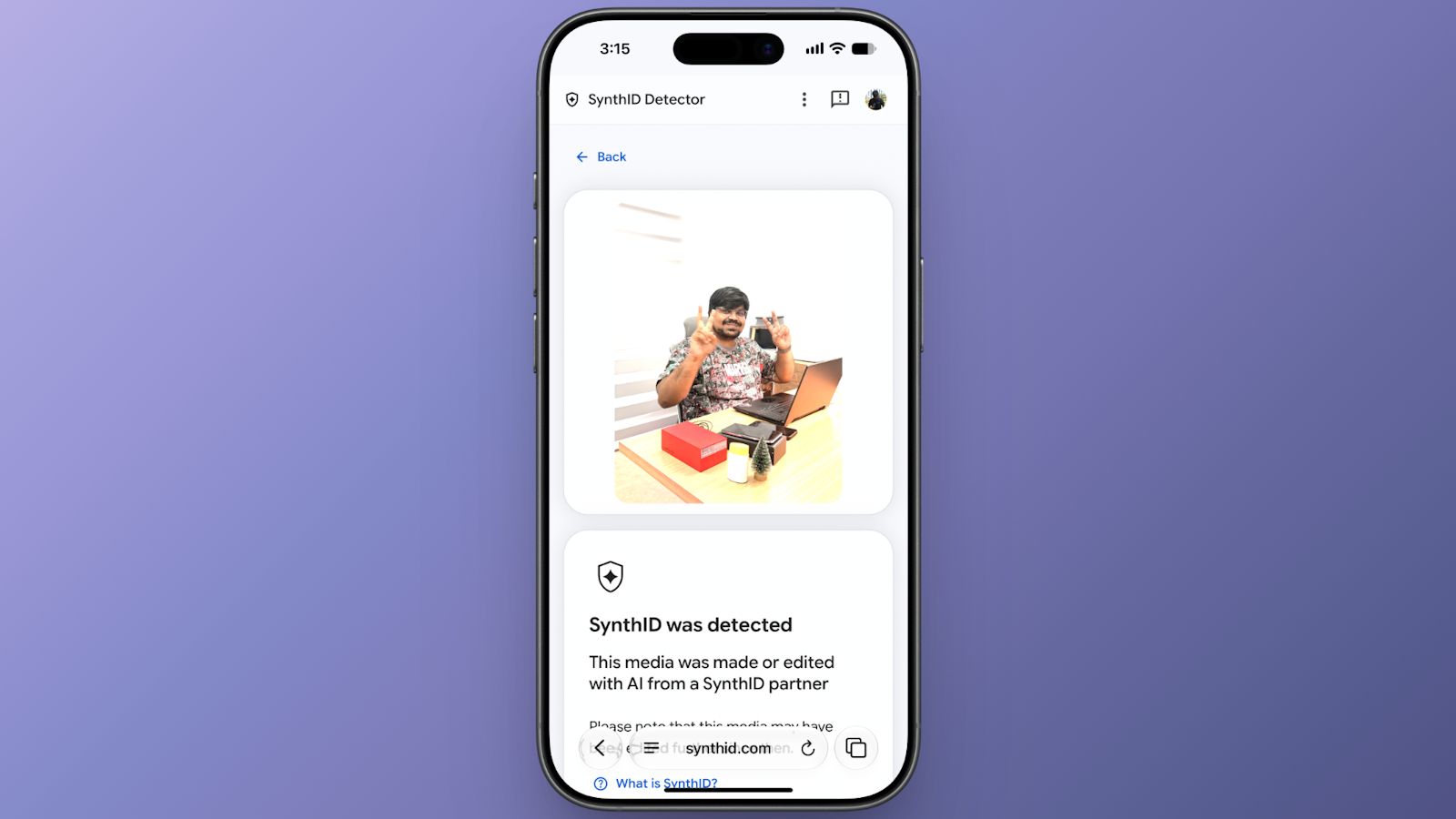iPhone images SynthID support