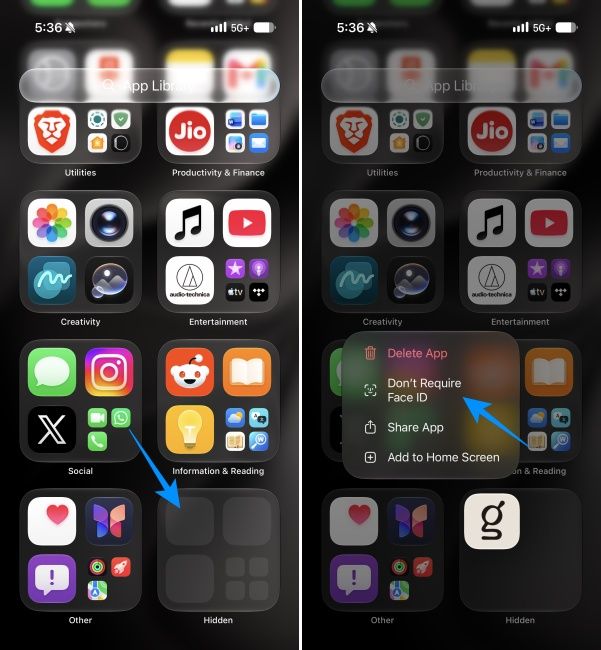 Unhide apps from Hidden folder on iPhone