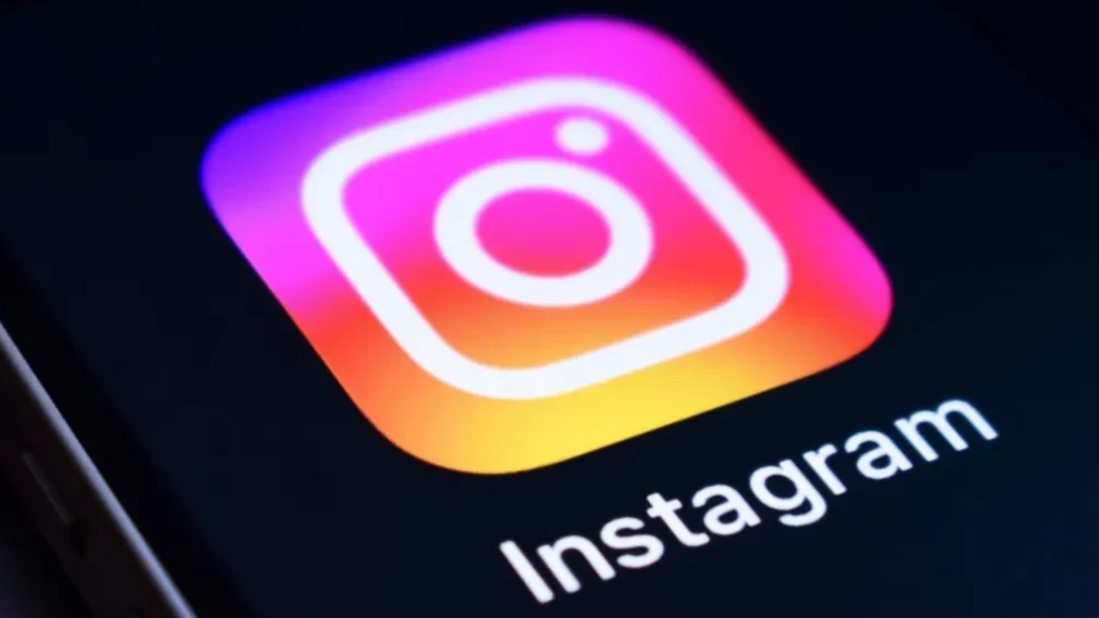 Instagram logo displayed on a smartphone screen