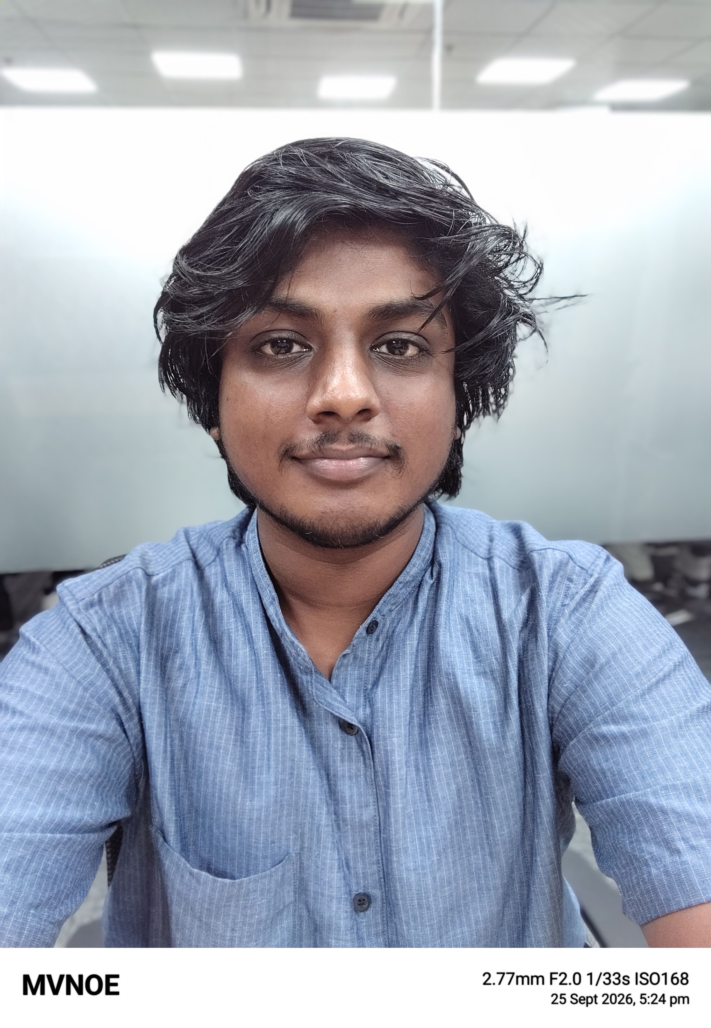 Mivi One 5G portrait selfie indoors Mivi One 5G portrait selfie indoors
