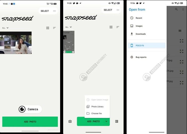 Google Snapseed UI tune up in action