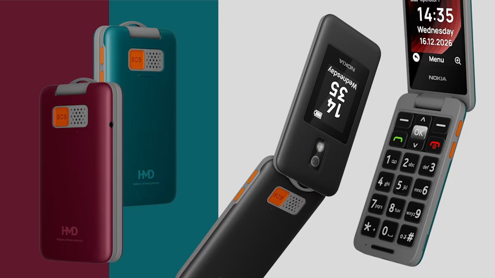 HMD Nokia 2360 smartphone from the front and back