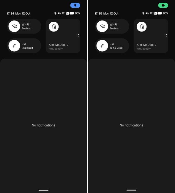 Improved privacy indicators on Nothing OS 5.0