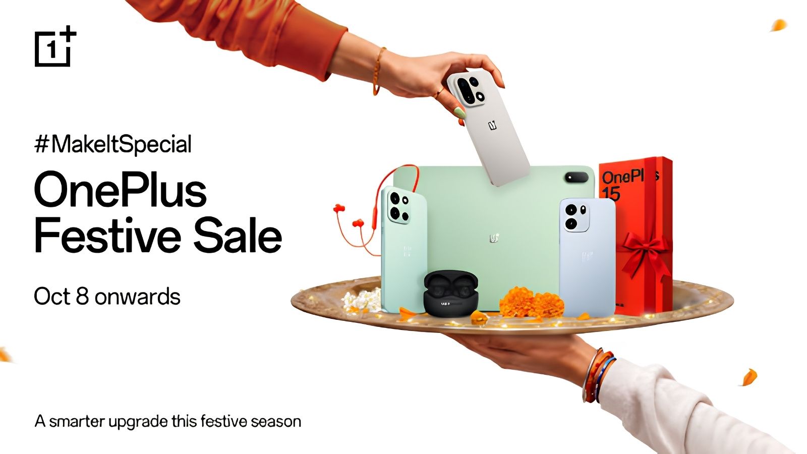 OnePlus Festive Sale 2026 banner image showing the OnePlus 15, Nord series, tablets and other products