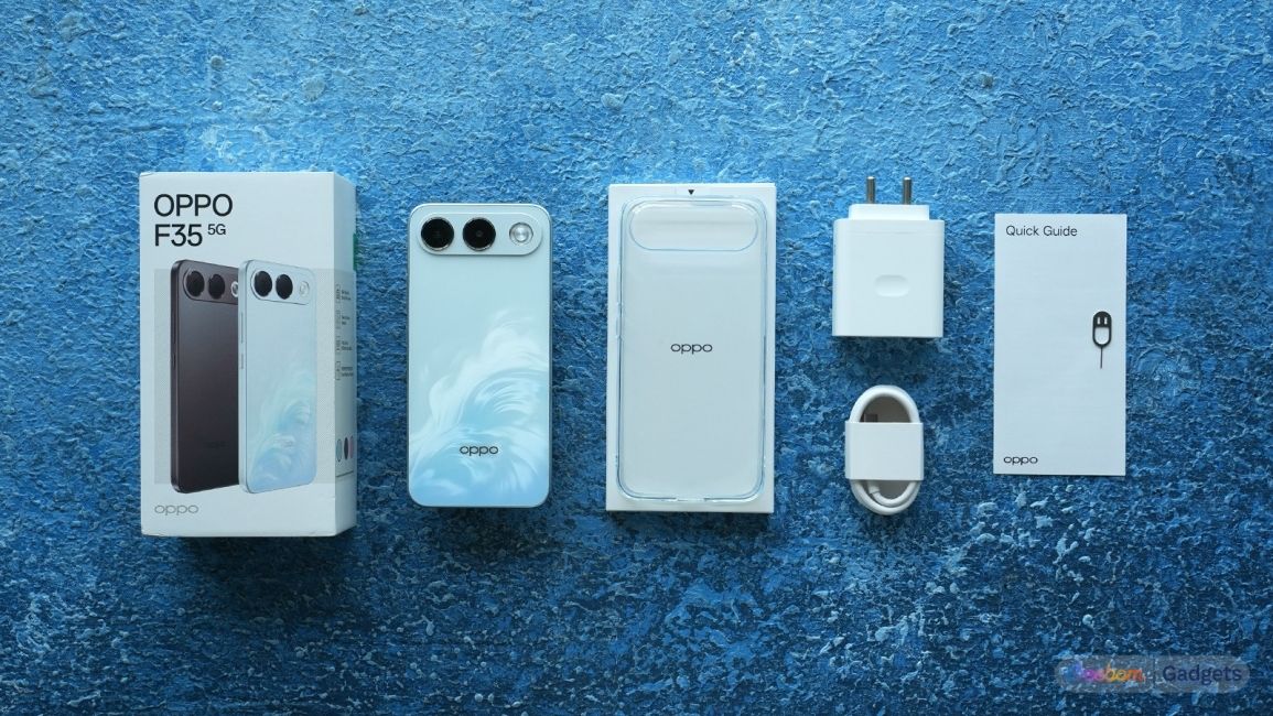 Oppo F35 box contents overview