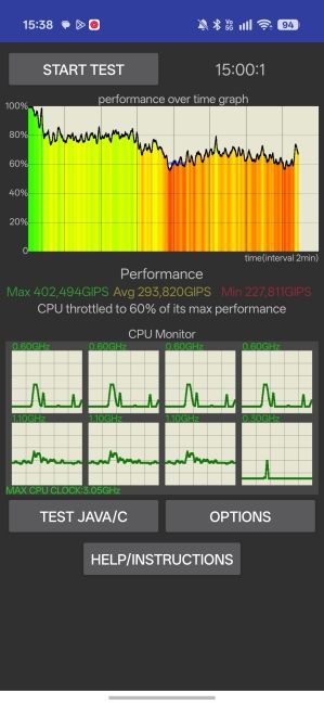 Oppo Find X10 CPU Throttling Benchmark