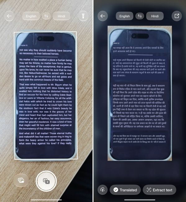 OSee feature on ColorOS 17 correctly translating computer text from English to Hindi