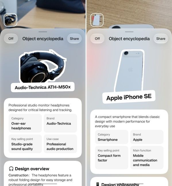 OSee feature on ColorOS 17 identifying headphones and phone
