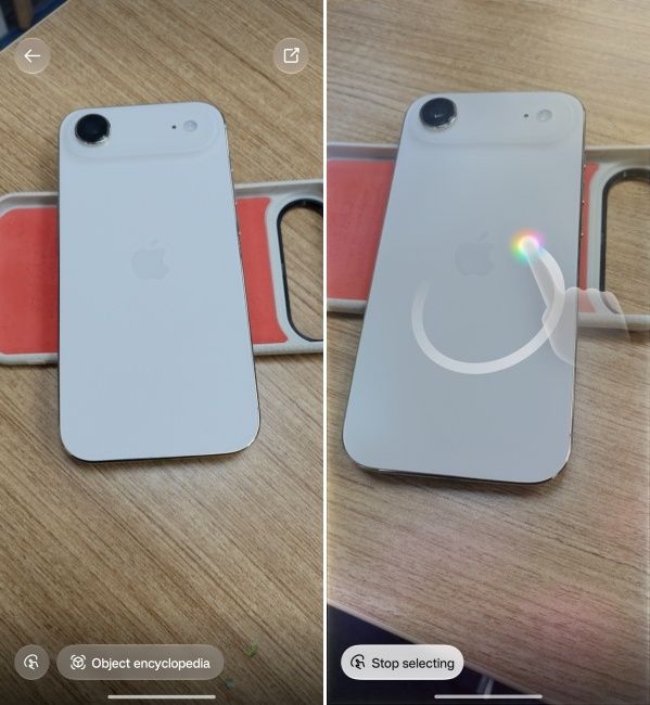 OSee on ColorOS 17 selecting object for analysis