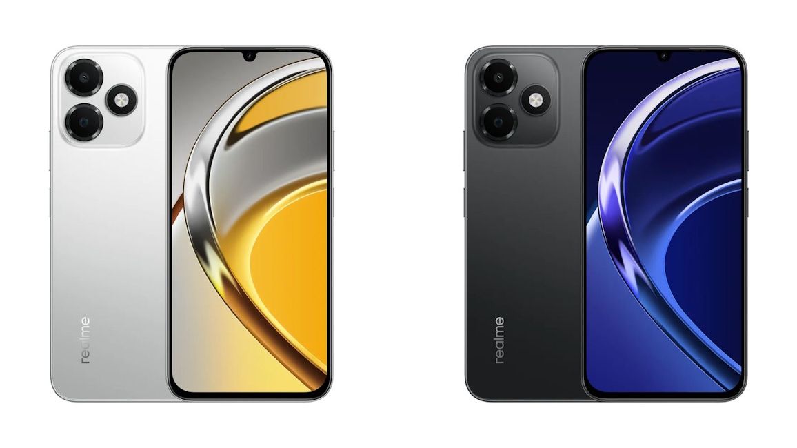 Realme P4s Lite 4G front and back design Realme P4s Lite 4G front and back design