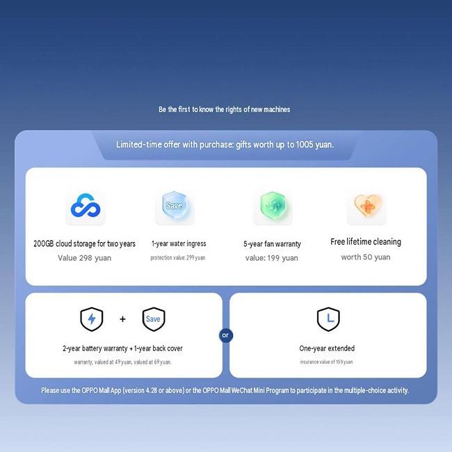 Oppo cloud storage and fan protection perk