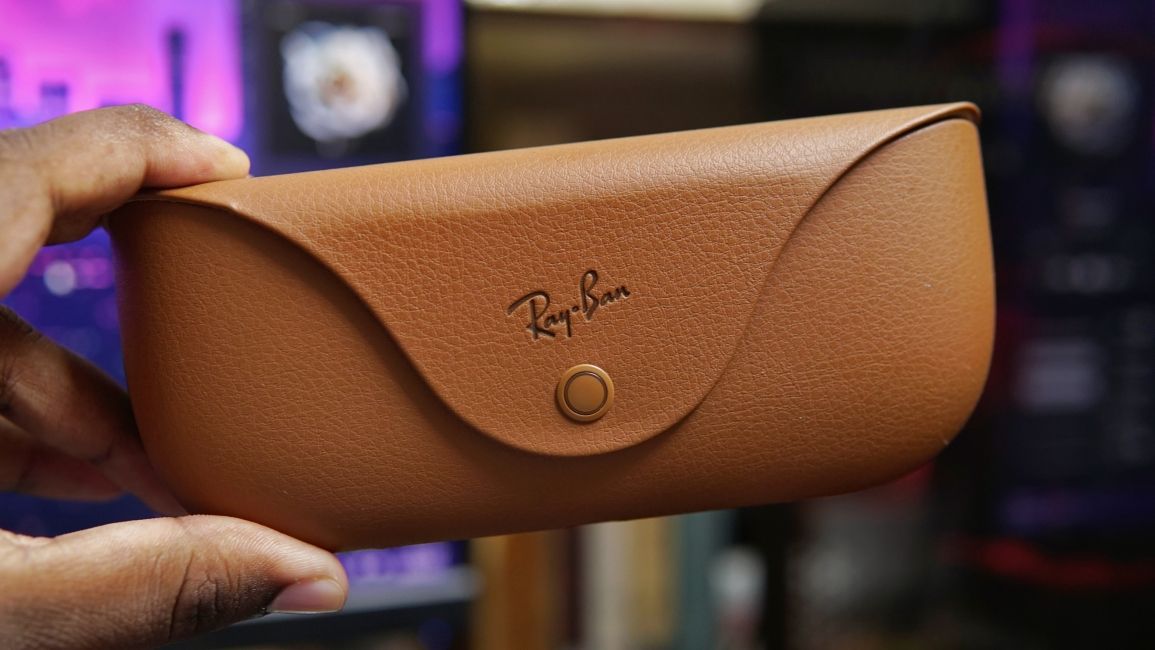 Ray-Ban Meta smartglasses brown case