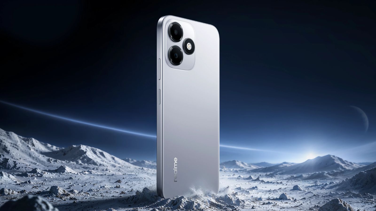 Realme P4s Lite 4G in Moonlight Silver Realme P4s Lite 4G in Moonlight Silver