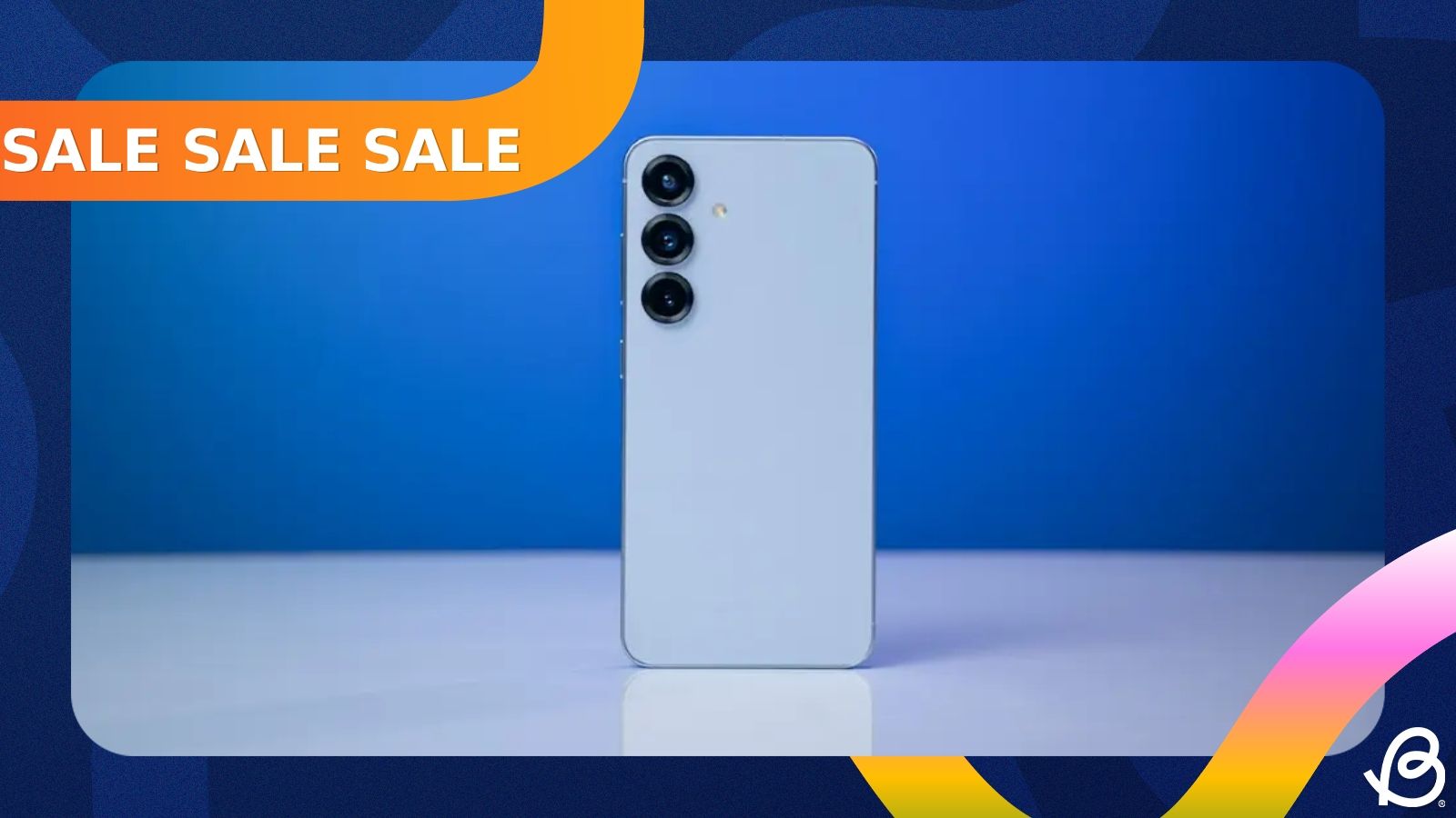 Samsung Galaxy S25 deal banner showcasing the phone's back design in blue Samsung Galaxy S25 deal banner showcasing the phone's back design in blue