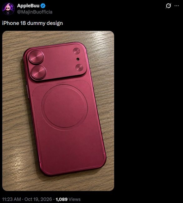 iPhone 18 dummy unit leaks online iPhone 18 dummy unit leaks online