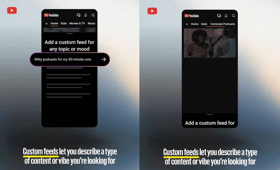 YouTube Custom Feeds