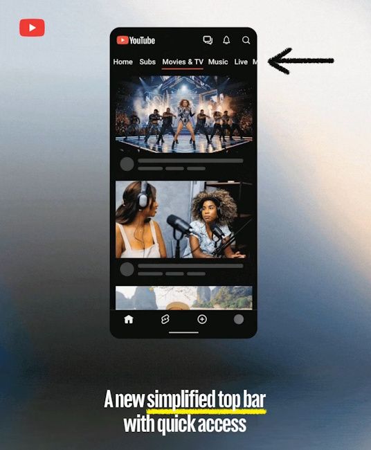 YouTube brings a redesigned homepage experience on mobile