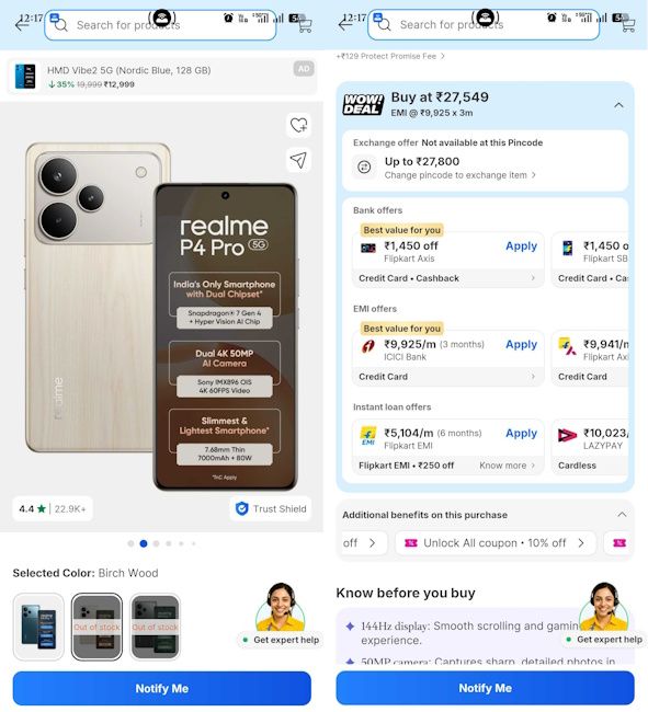 Realme P4 Pro Flipkart Big Billion Day 2026 sale deal Realme P4 Pro Flipkart Big Billion Day 2026 sale deal