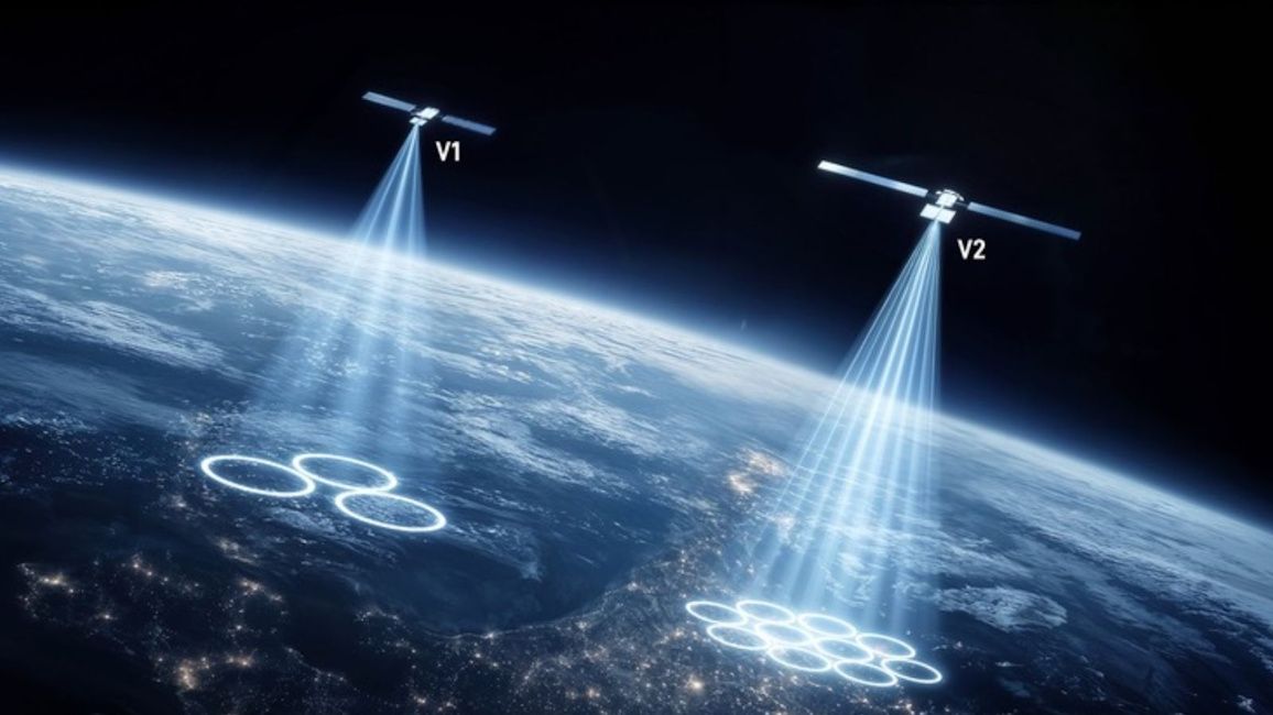 Starlink satellites orbiting to contact ground stations