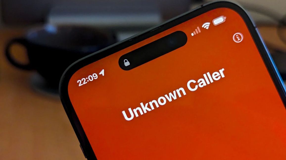 Unknown Caller displayed on a smartphone Unknown Caller displayed on a smartphone