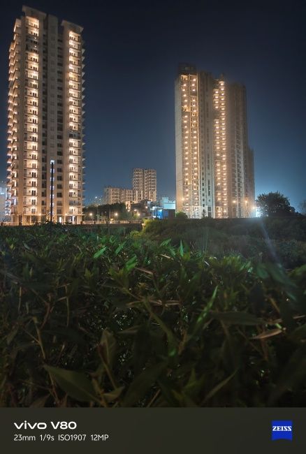 Society buildings at night shot on Vivo V80
