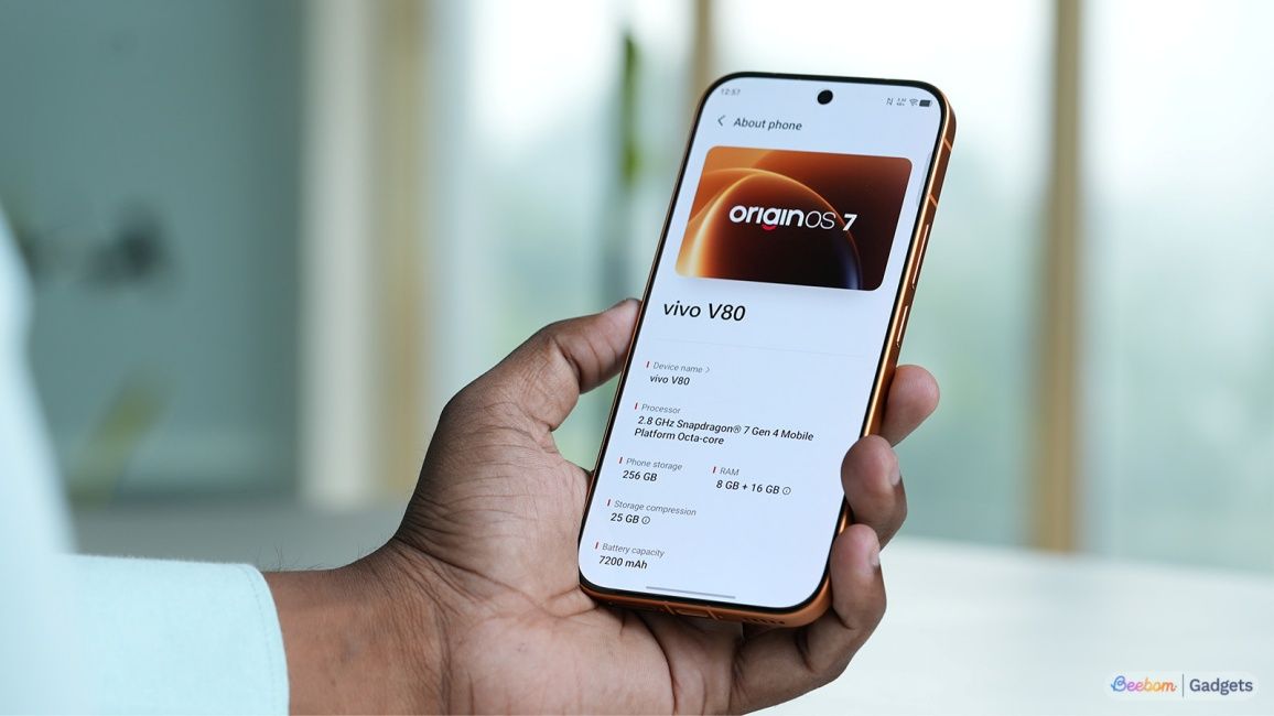 Vivo V80 running on Android 17-based OriginOS 7