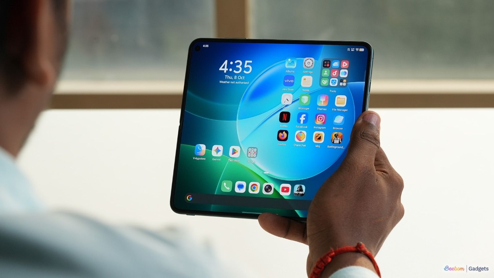 Vivo X Fold 6 inner screen home screen UI showcased