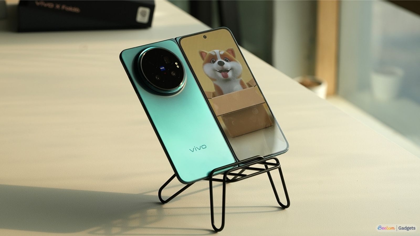 Vivo X Fold 6 placed on a stand
