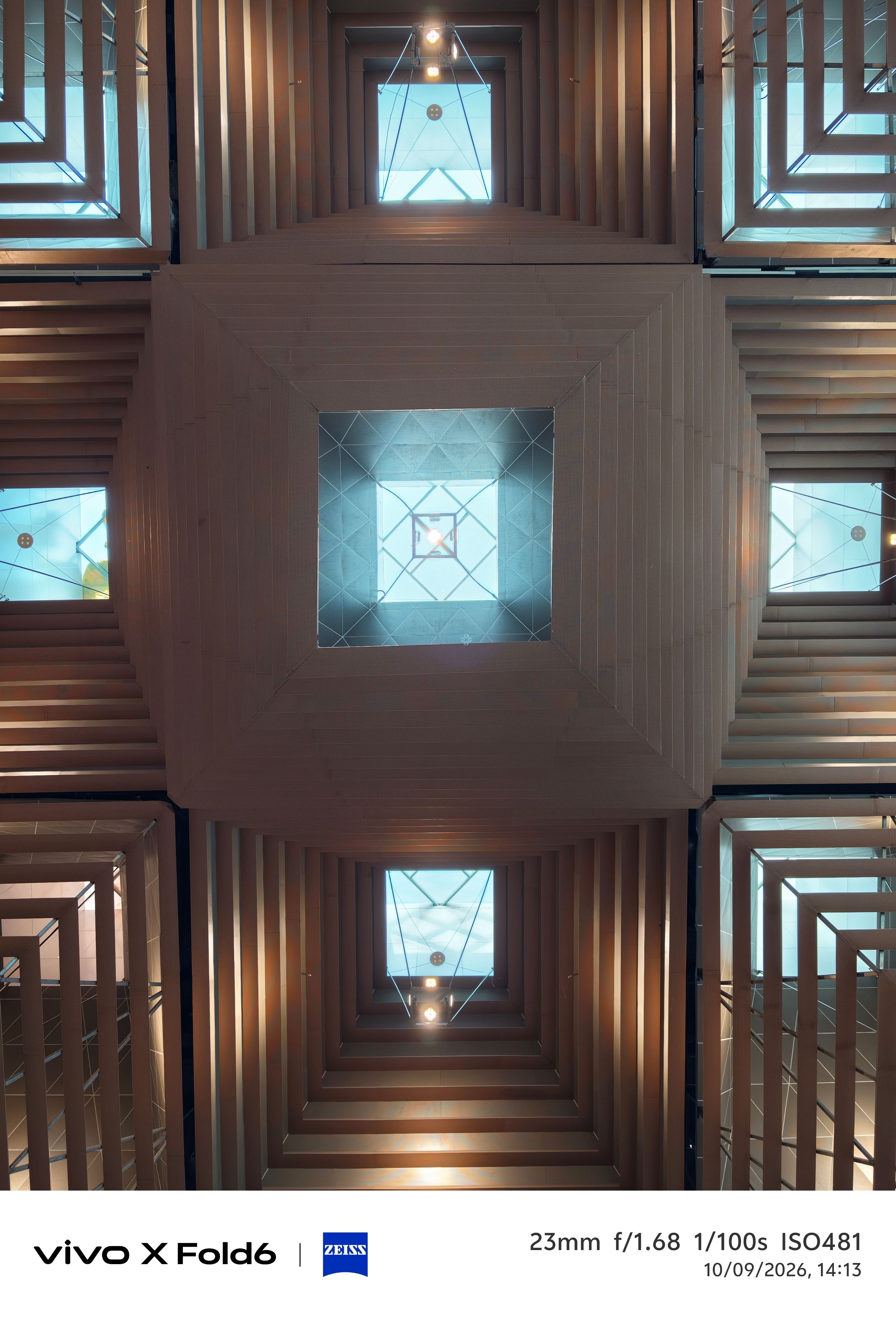 Vivo X Fold 6 day shot of indoors ceiling main camera