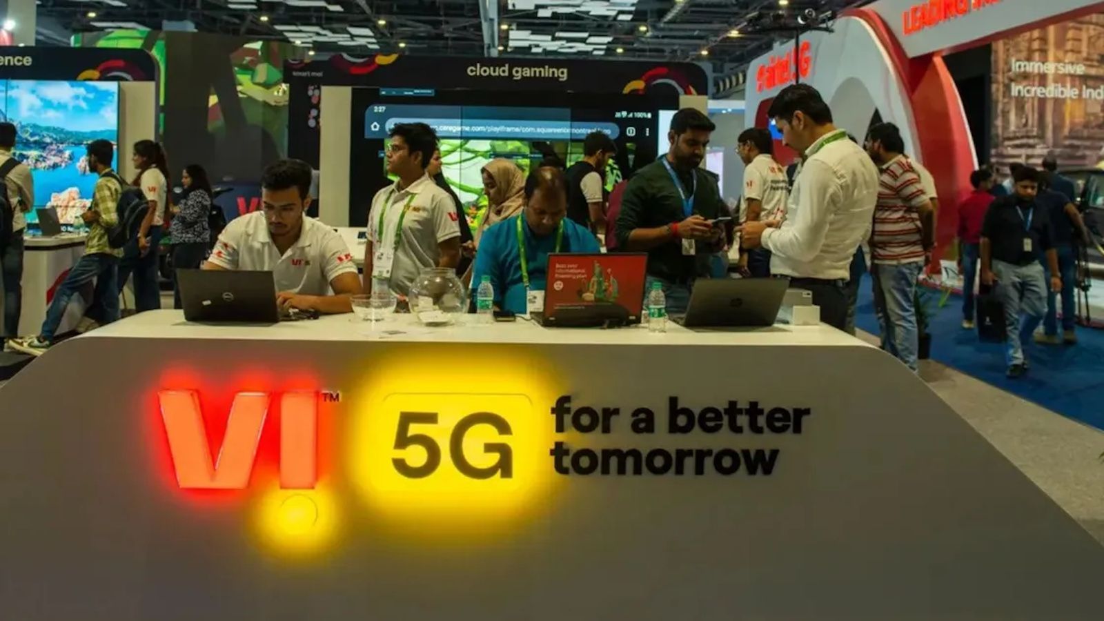 Vodafone Idea shop and customers showcased
