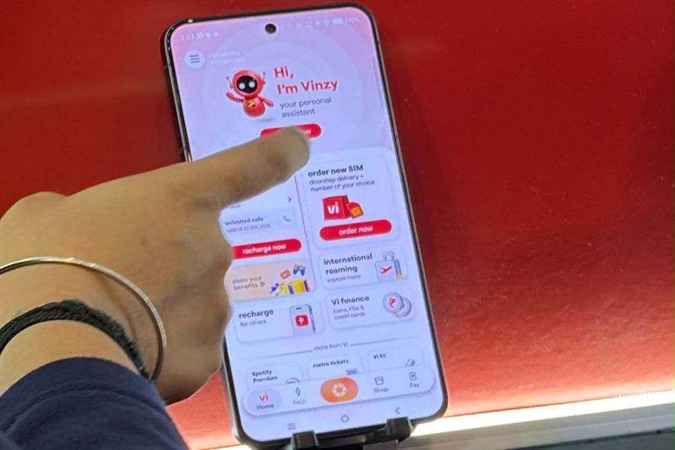 Vodafone Idea Vinzy AI assistant showcased at India Mobile Congress 2026