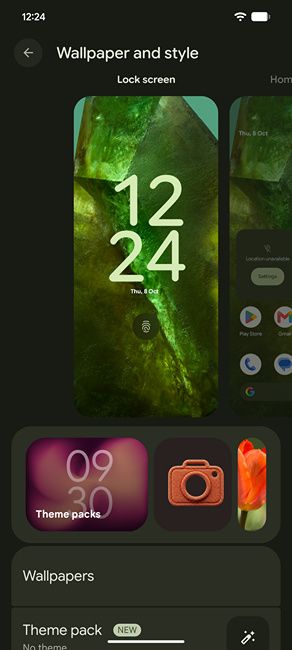 Google Pixel Wallpaper and Style page with revamped main menu Google Pixel Wallpaper and Style page with revamped main menu