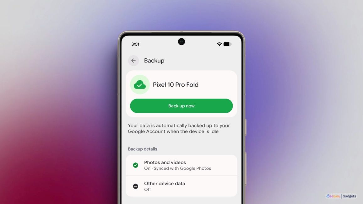 Backing up Android phone to Google account