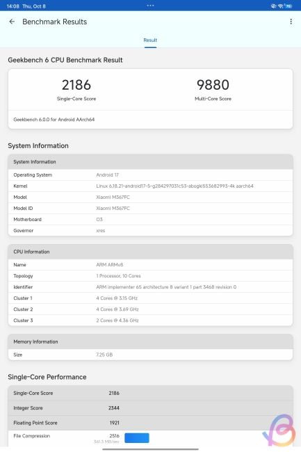 xring o3 geekbench 6 cpu result xring o3 geekbench 6 cpu result