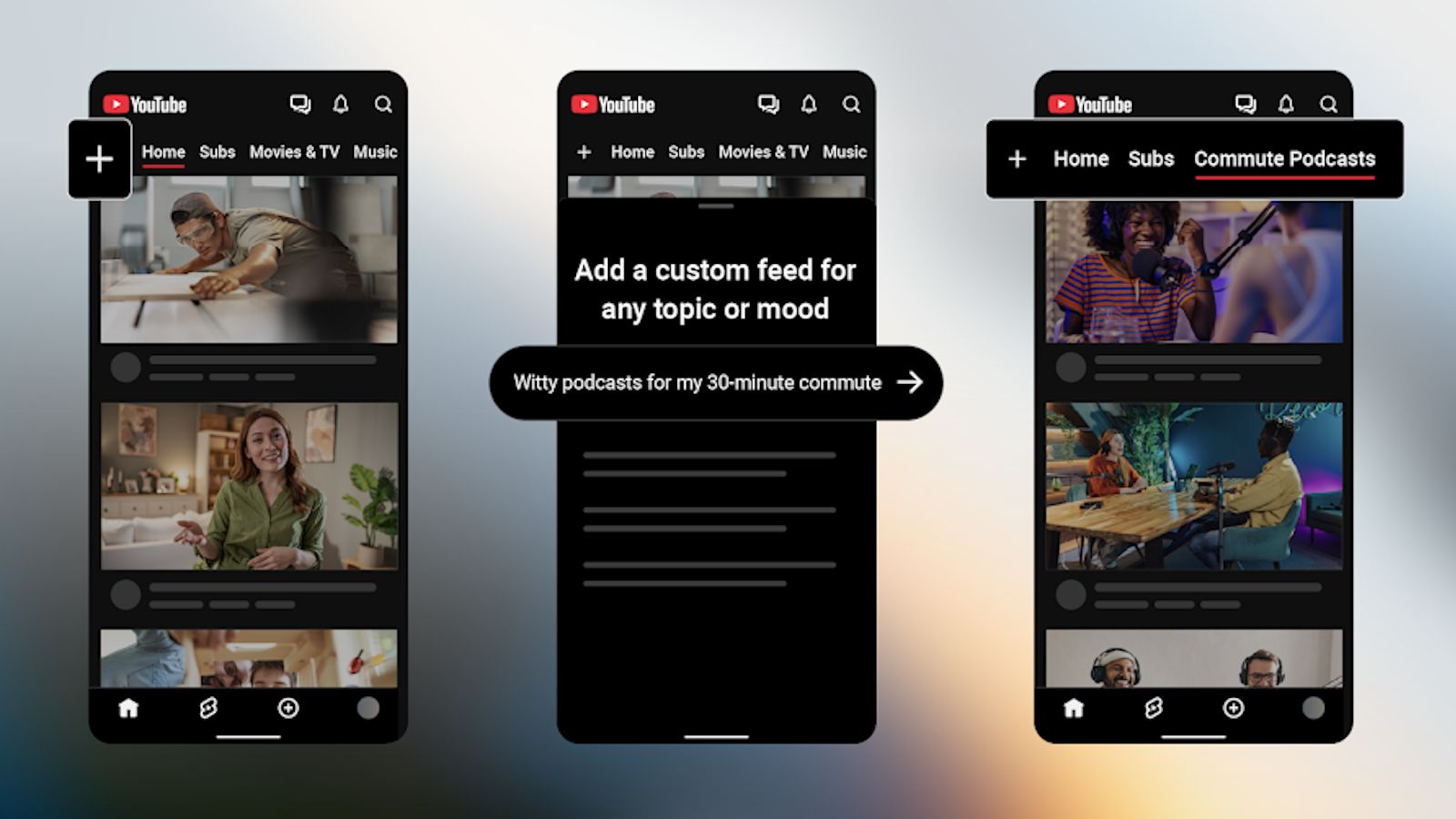 YouTube Custom Feeds Roll out with a New Mobile Homepage Design