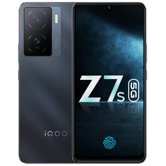 iQOO Z7s 5G Pacific Night Front and Back