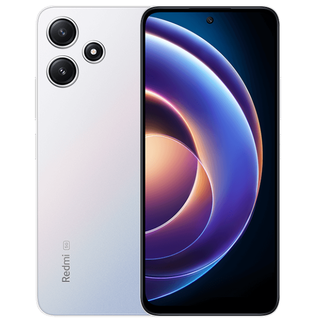 Redmi Note 12R Pro front and back in White