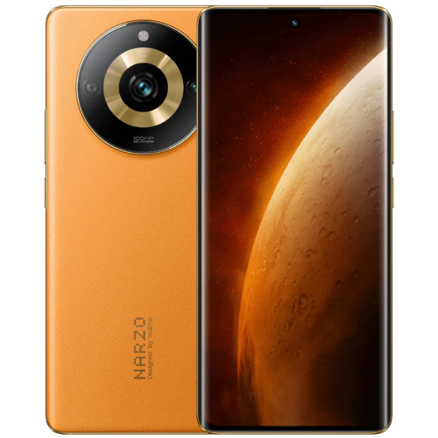 Realme Narzo 60 Pro Mars Orange Front and Back