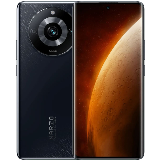 Realme Narzo 60 Pro Cosmic Black Front and Back