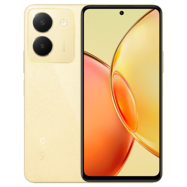 Vivo Y36 5G Front and Back Vibrant Gold 