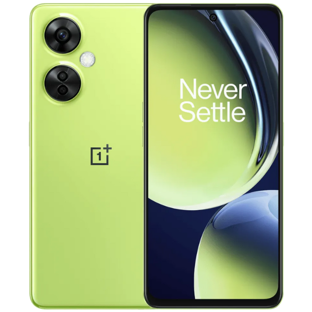 OnePlus Nord CE 3 Lite front and back in Pastel Lime