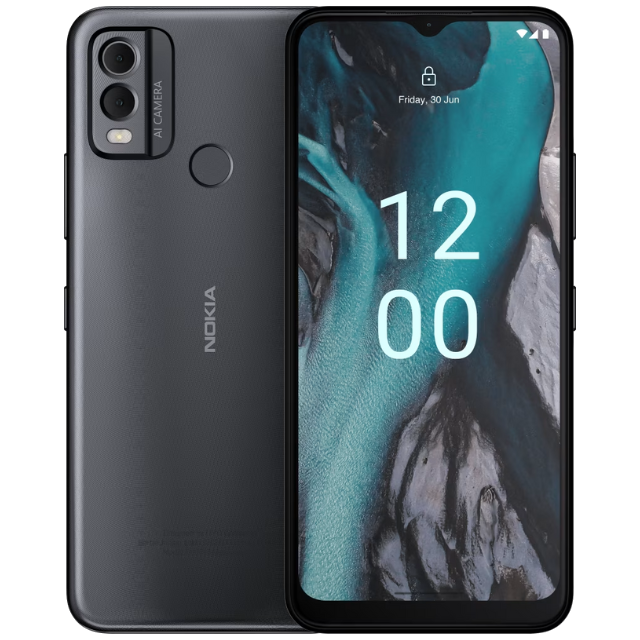 Nokia C22 Black Front and Back