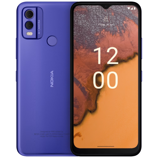 Nokia C22 Purple Front and Back