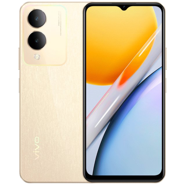 Vivo Y36i Front and Back Gold