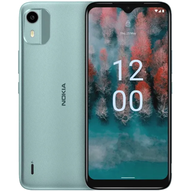 Nokia C12 Pro Light Mint Front and Back