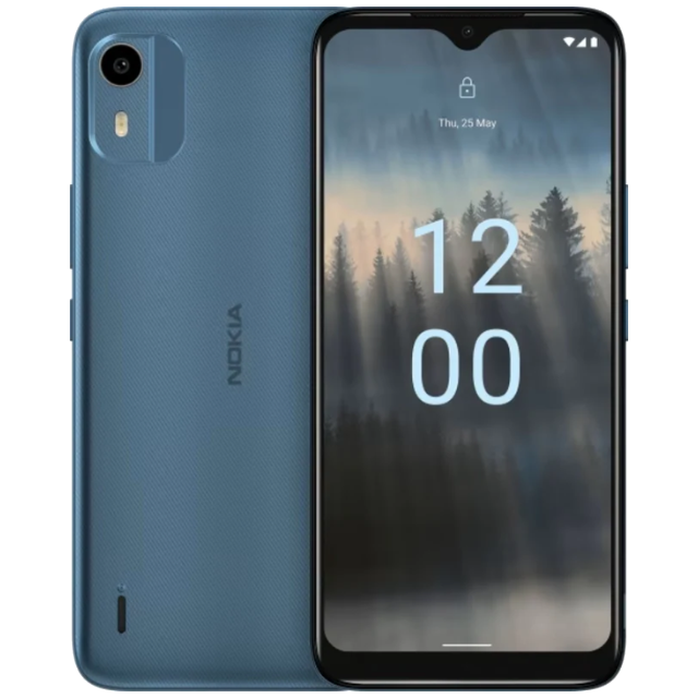 Nokia C12 Pro Dark Cyan Front and Back