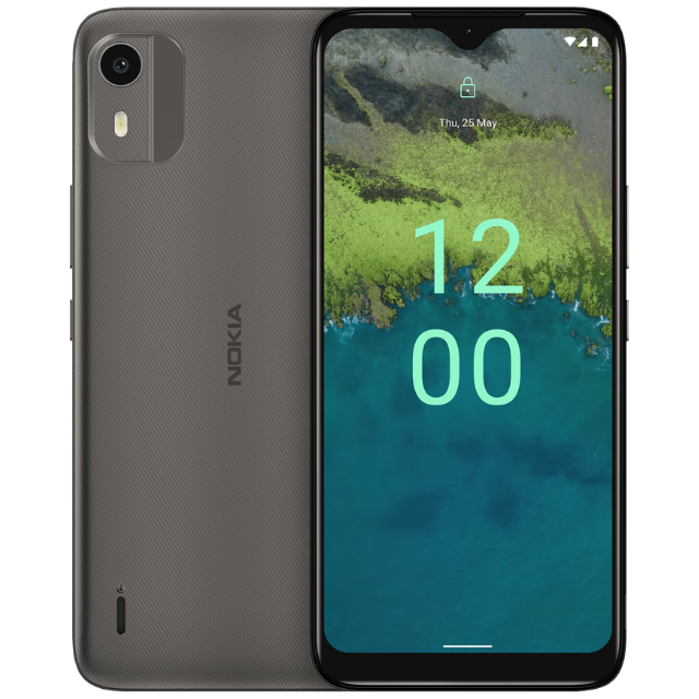 Nokia C12 Pro Charcoal Front and Back