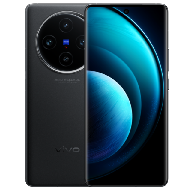 Vivo X100 Front and Back Asteroid Black