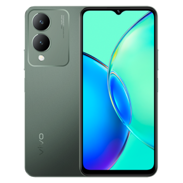 Vivo Y17s Front and Back Forest Green